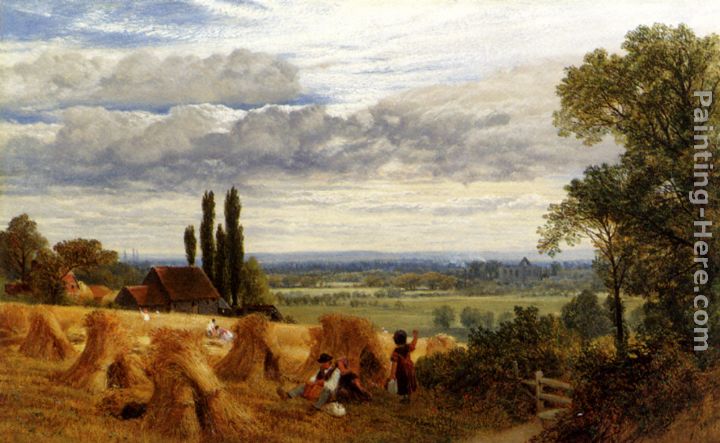 Harvesting Near Newark Priory, Ripley, Surrey